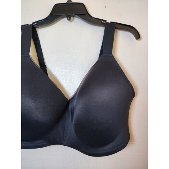 New Auden Women's Black Wireless Lightly Line Bra Adjustable Straps Size 46DD - Picture 2 of 5